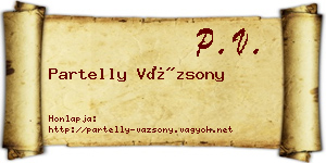 Partelly Vázsony névjegykártya